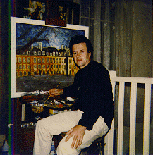 Rigel dans son atelier