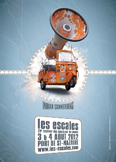affiche du Festival Les Escales  Saint-Nazaire les 3 et 4 aot 2012