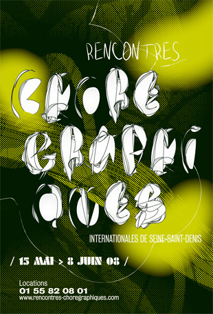 affiche des Rencontres chorgraphiques internationales de Seine-Saint-Denis 2008