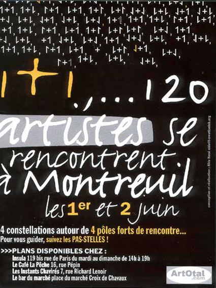 Affiche Montreuil 1+1 en juin 2002